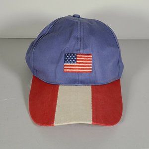 USA Flag United States Red White Blue Adjustable Hook Loop Baseball Hat Cap